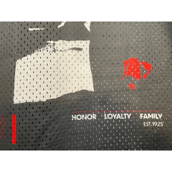 The Godfather baseball jersey shirt mens XL The Don button mesh gray - Picture 9 of 14